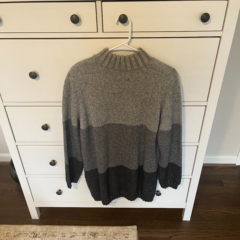 Basler | Gray Color Block Sweater | Size 42 - image 1